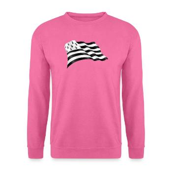Webende bretonische Flagge Gwen Ha Du - Unisex Pullover - Pink - Vorne