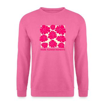 Retro-Blumen-Momente - Unisex Pullover - Pink - Vorne