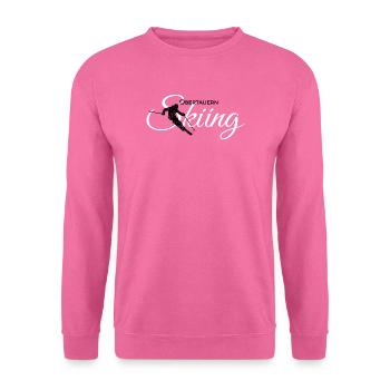 Obertauern Skiing (Weiß) Apres-Ski Skifahrer - Unisex Pullover - Pink - Vorne