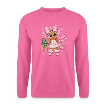 Weihnachten Stylishes Lebkuchen Girlie - Unisex Pullover - Pink - Vorne
