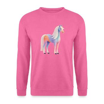 Cheval - Sweat-shirt Unisexe - rose - Devant