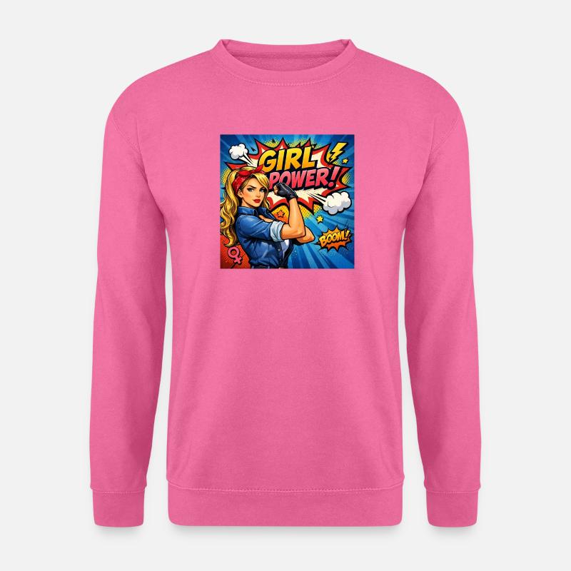Mädchenkraft Comicheldin - Unisex Pullover - Pink
