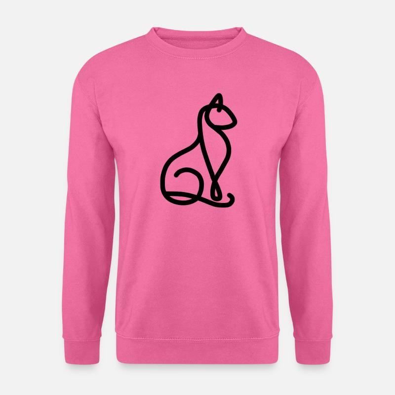 Minimalistische Katze - Unisex Pullover - Pink