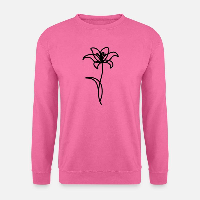 Minimalistische Lilie - Unisex Pullover - Pink