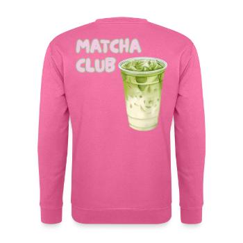 Matcha Club Latte Graphic - Unisex Sweatshirt - pink - Back