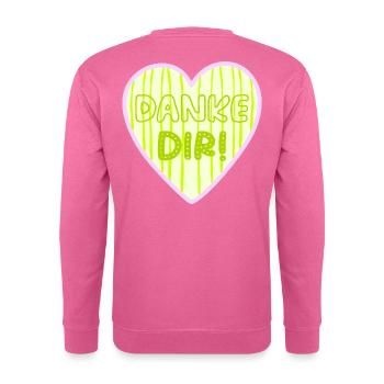 Danke Dir Herz - Unisex Pullover - Pink - Hinten