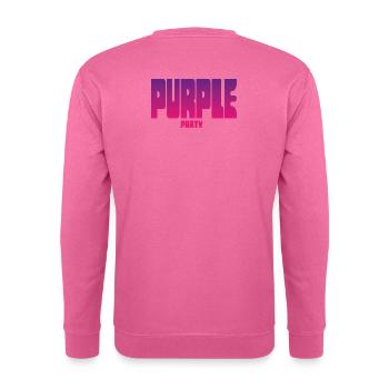Purple Party Gradient Großbuchstaben - Unisex Pullover - Pink - Hinten