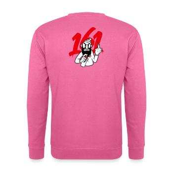 Graffiti-Bärtiger Rebell mit Spray - Unisex Pullover - Pink - Hinten