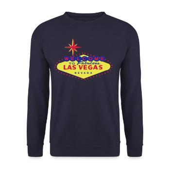 LAS VEGAS - Sweat-shirt Unisexe - marine - Devant - Alina (178cm) & Michal (187cm)