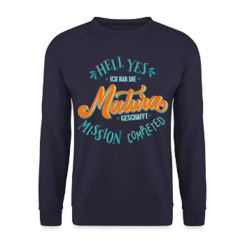 Graduated - Unisex Sweatshirt - navy - Front - Alina (178cm) & Michal (187cm)
