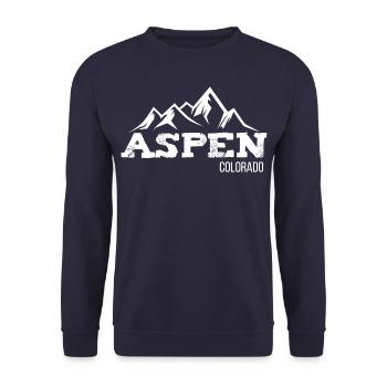 Aspen Colorado - Unisex Sweatshirt - navy - Front - Alina (178cm) & Michal (187cm)