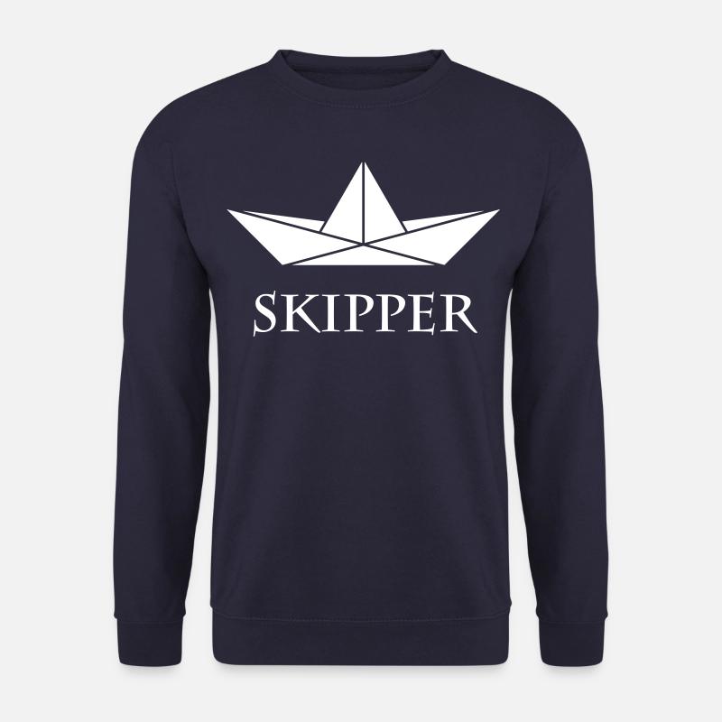 Skipper (Kapitän / Papierschiffchen) - Unisex Pullover - Navy