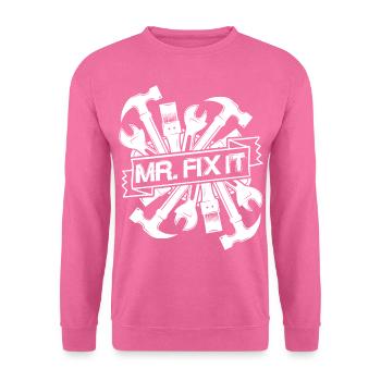 Monsieur réparez-le, L’artisan qui peut tout faire - Sweat-shirt Unisexe - rose - Devant