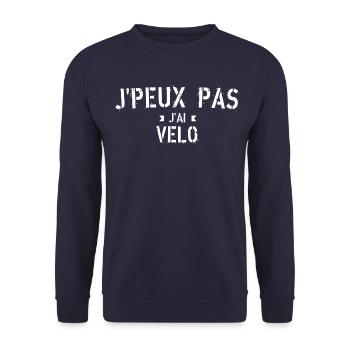 J peux pas j ai velo - Sweat-shirt Unisexe - marine - Devant - Alina (178cm) & Michal (187cm)