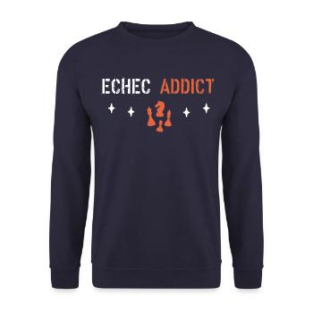 Echec addict - Sweat-shirt Unisexe - marine - Devant - Alina (178cm) & Michal (187cm)