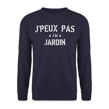 J peux pas j ai Jardin - Sweat-shirt Unisexe - marine - Devant - Alina (178cm) & Michal (187cm)