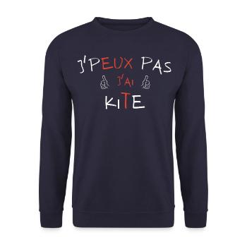 j peux pas j ai kite - Sweat-shirt Unisexe - marine - Devant - Alina (178cm) & Michal (187cm)