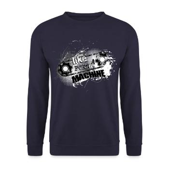Comme une machine à fckn - Sweat-shirt Unisexe - marine - Devant - Alina (178cm) & Michal (187cm)