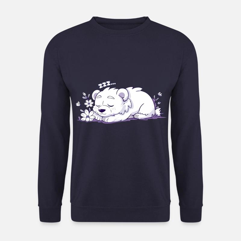 Schlafender Bär - Aufkleber - Unisex Pullover - Navy
