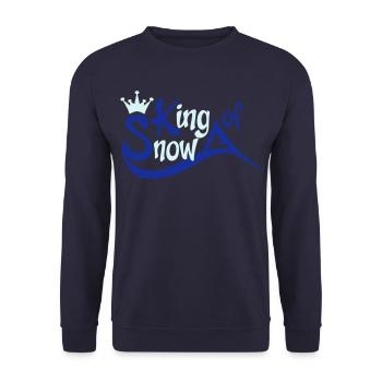 snowboarding - Unisex Sweatshirt - navy - Front - Alina (178cm) & Michal (187cm)
