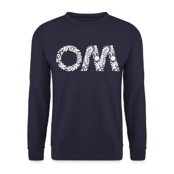 Om - Sweat-shirt Unisexe - marine - Devant - Alina (178cm) & Michal (187cm)