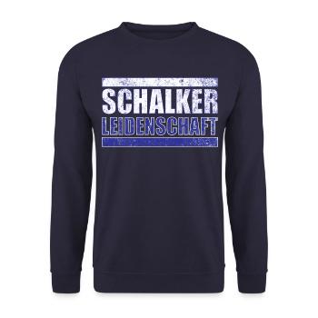 Schalker Leidenschaft - Unisex Pullover - Navy - Vorne - Alina (178cm) & Michal (187cm)