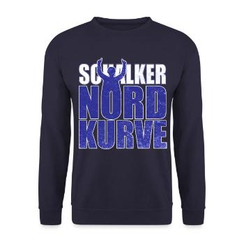 Schalke Nordkurve lettrage idée cadeau - Sweat-shirt Unisexe - marine - Devant - Alina (178cm) & Michal (187cm)