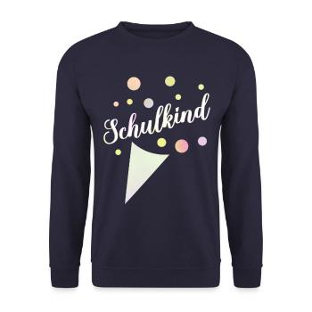 Schultüte Schulkind - Unisex Pullover - Navy - Vorne - Alina (178cm) & Michal (187cm)