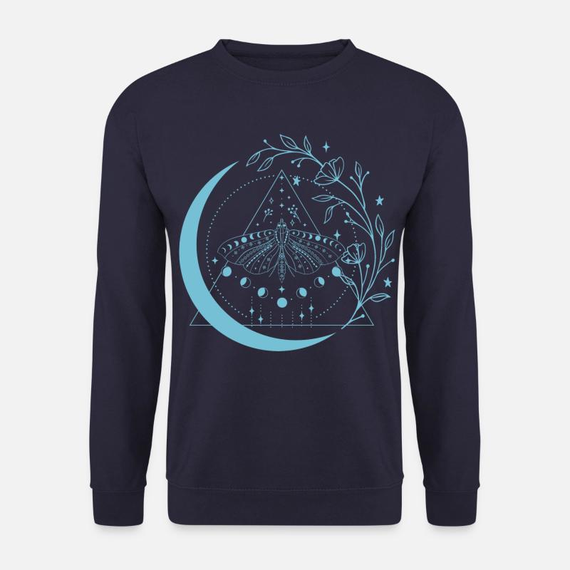 Fleurs de lune de mite - Sweat-shirt Unisexe - marine