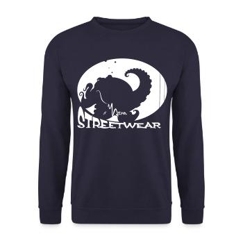 Yasno Streetwear High Five Octopus - Sweat-shirt Unisexe - marine - Devant - Alina (178cm) & Michal (187cm)