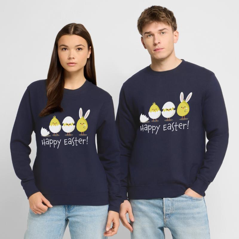 Happy Easter Chick Egg Easter Egg Unisex Sweatshirt
