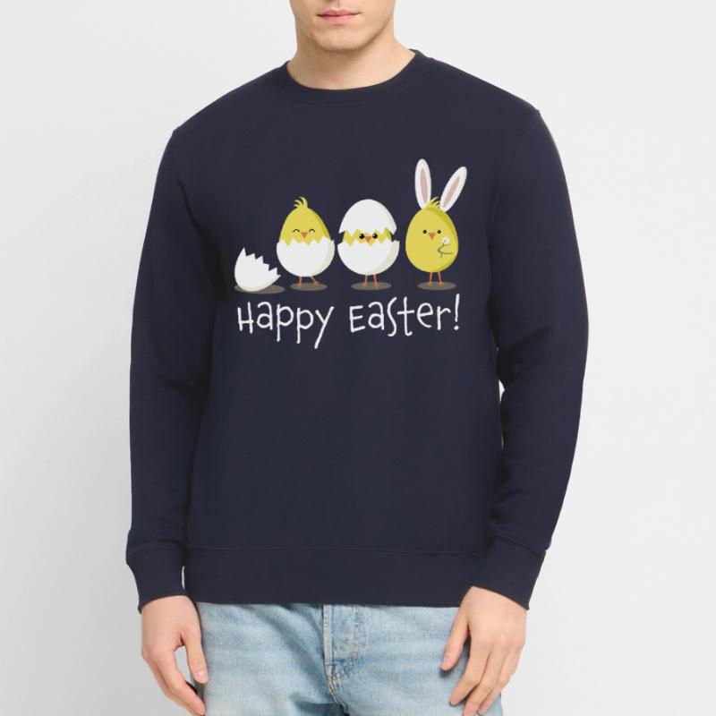 Happy Easter Chick Egg Easter Egg Unisex Sweatshirt