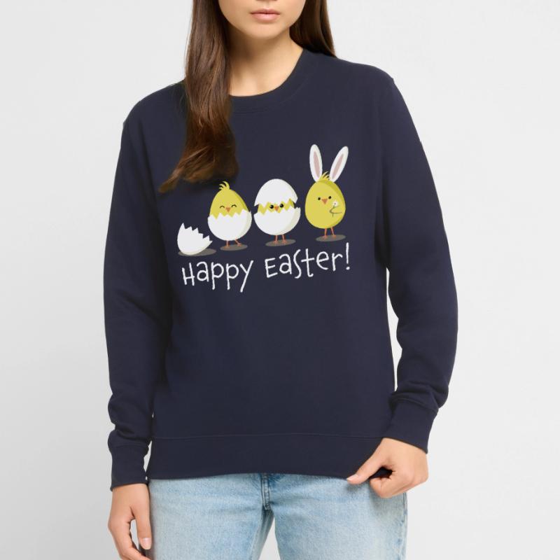 Happy Easter Chick Egg Easter Egg Unisex Sweatshirt