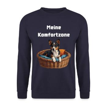 Meine Komfortzone Hunde Edition - Unisex Pullover - Navy - Vorne - Alina (178cm) & Michal (187cm)