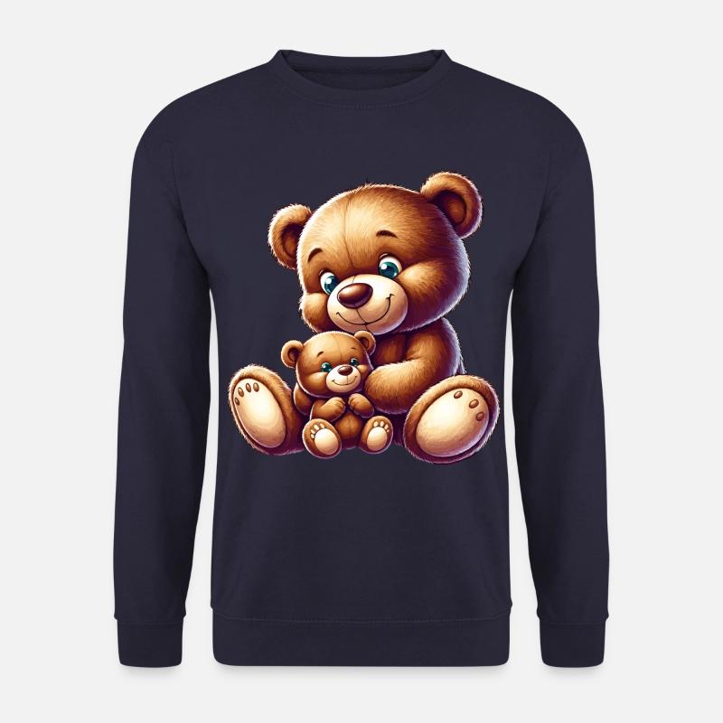 Maman ours mignonne avec bébé - Sweat-shirt Unisexe - marine