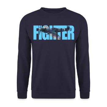Chasseur Spitfire - Sweat-shirt Unisexe - marine - Devant - Alina (178cm) & Michal (187cm)
