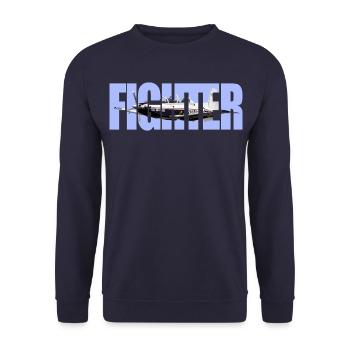 Fighter T-6 Texan - Unisex Sweatshirt - navy - Front - Alina (178cm) & Michal (187cm)