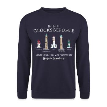 Ostsee Mecklenburg- Vorpommern, Deutschland - Unisex Pullover - Navy - Vorne - Alina (178cm) & Michal (187cm)