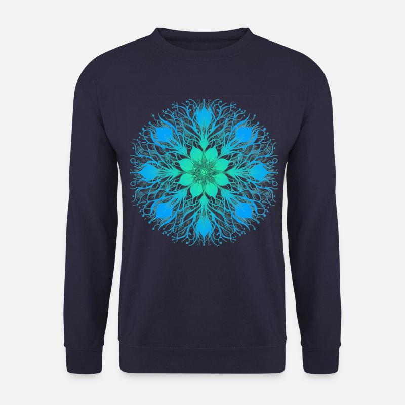 Florales Mandala - Unisex Pullover - Navy
