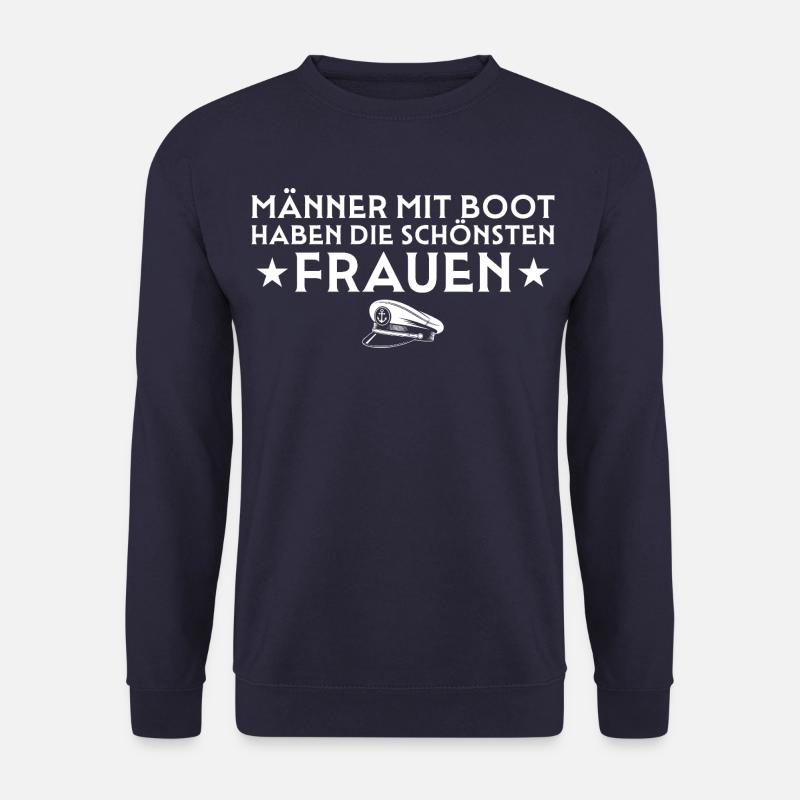 Männer mit Boot haben die schönsten Frauen - Unisex Pullover - Navy