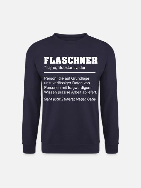 Flaschner lustige Definition - Unisex Pullover - Navy