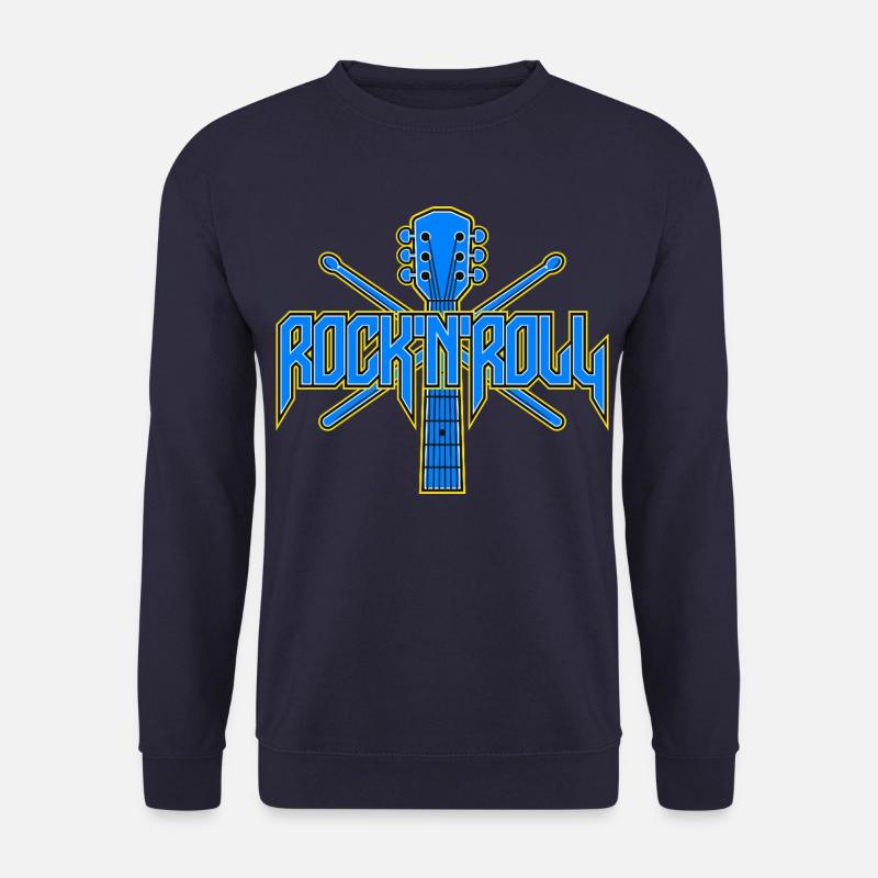 Rock & Roll Guitar Emblem - Unisex Sweatshirt - navy