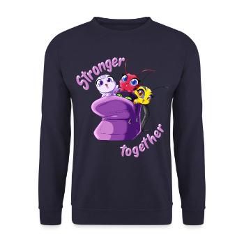 Miraculous Stronger Together - Unisex Pullover - Navy - Vorne - Alina (178cm) & Michal (187cm)