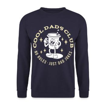 Cool Dads Club Vatertag Vater Geschenk - Unisex Pullover - Navy - Vorne - Alina (178cm) & Michal (187cm)