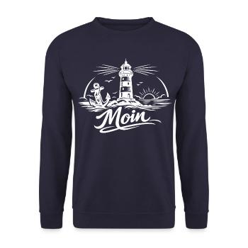 Moin - Unisex Pullover - Navy - Vorne - Alina (178cm) & Michal (187cm)
