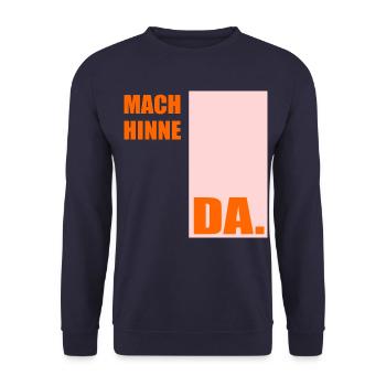 Berlinerisch Zeit Berlin - Unisex Pullover - Navy - Vorne - Alina (178cm) & Michal (187cm)