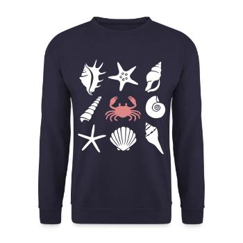 Beachcombing Collection - Unisex Sweatshirt - navy - Front - Alina (178cm) & Michal (187cm)
