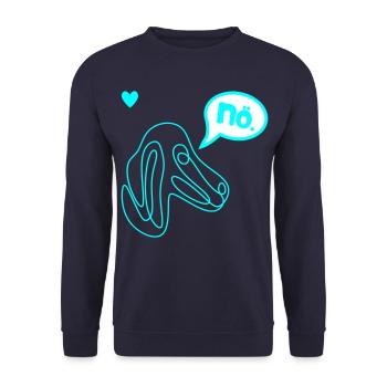 Teckel Têtu - Sweat-shirt Unisexe - marine - Devant - Alina (178cm) & Michal (187cm)