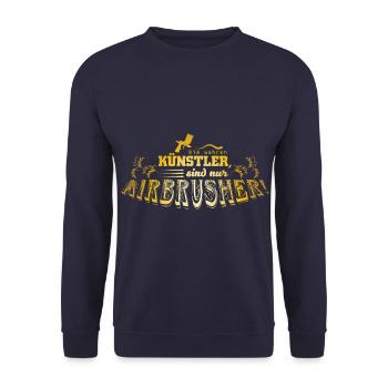 Beruf Airbrusher für grafische Kunst - Unisex Pullover - Navy - Vorne - Alina (178cm) & Michal (187cm)