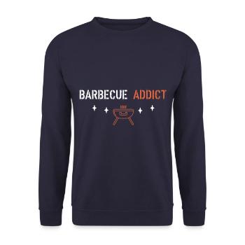 Barbecue addict - Unisex Sweatshirt - navy - Front - Alina (178cm) & Michal (187cm)